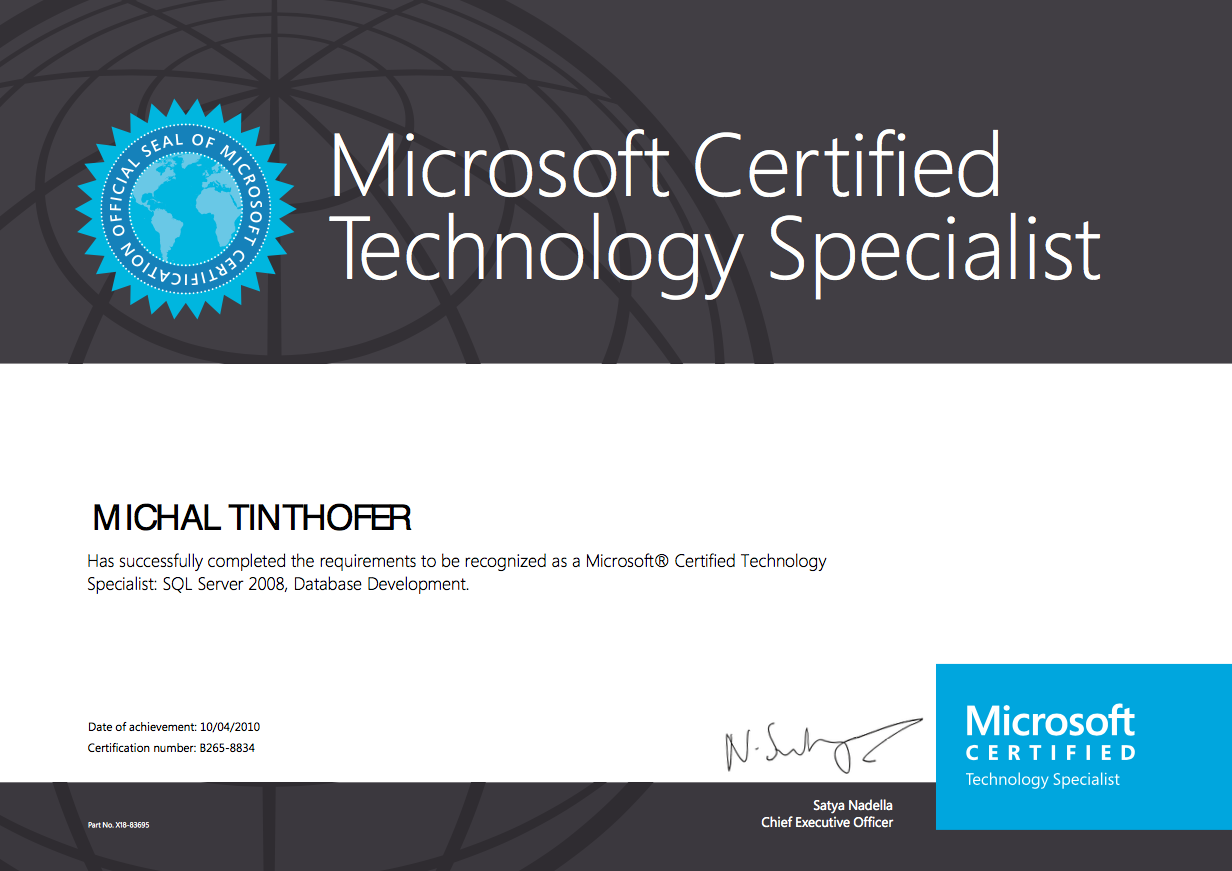 Microsoft CERTIFIED Technology Specialist SQL Server 2008 Database Development